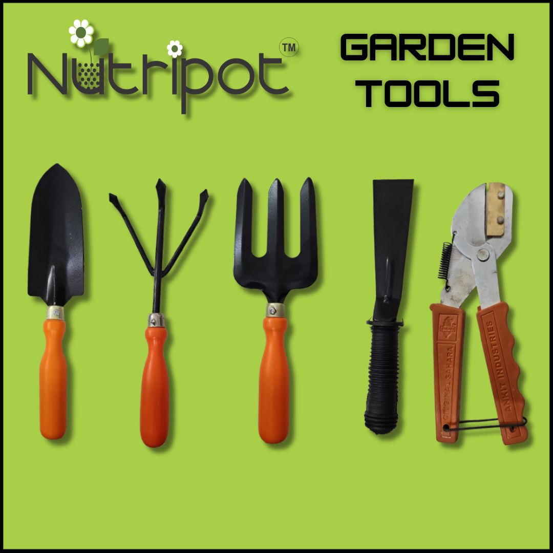 Nutripot Garden hand Tools (set of 3 pieces) Trowel, cultivator, Hand rake