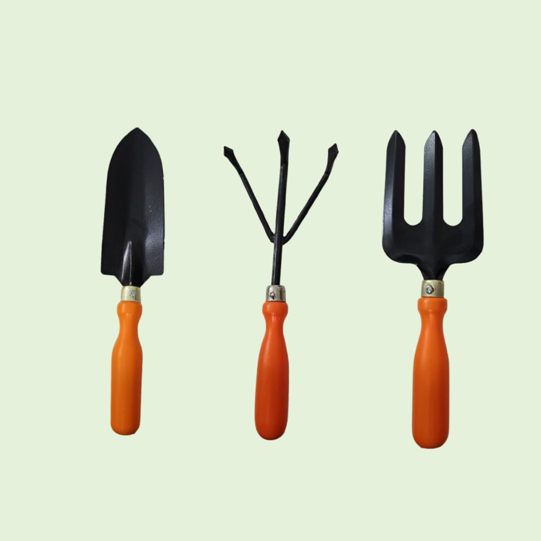 Nutripot Garden hand Tools (set of 3 pieces) Trowel, cultivator, Hand rake