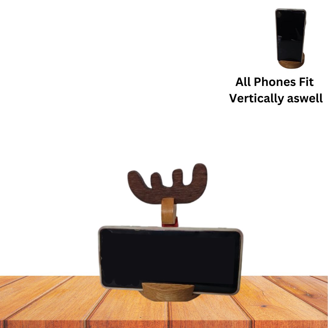 Wooden Moose Cell Phone stand