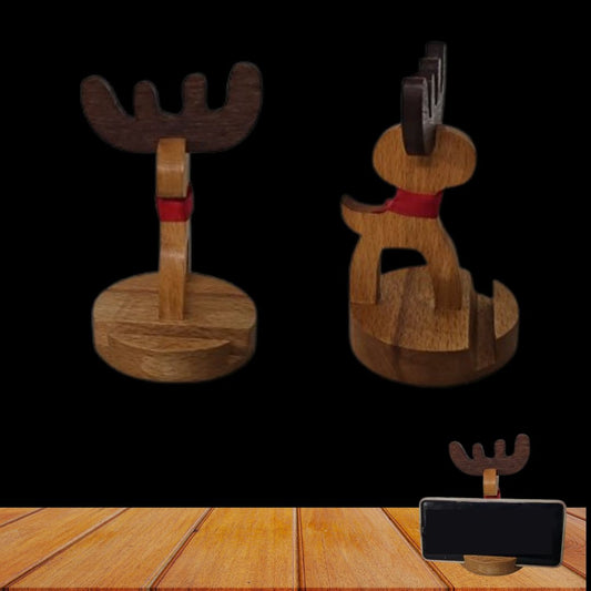 Wooden Moose Cell Phone stand