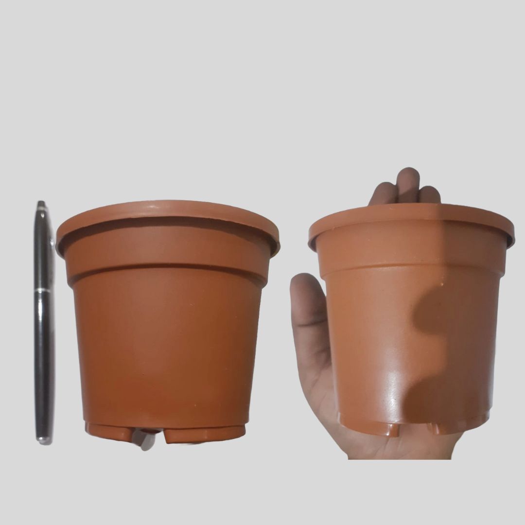 4 inch Terracotta color Flowerpot