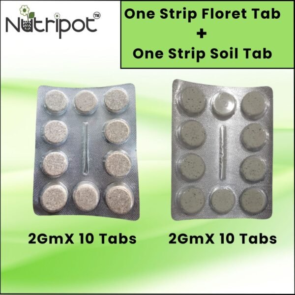 1 strip nutripot floret tab (2gmx10) + 1 strip nutripot soil tab (2gmx10)